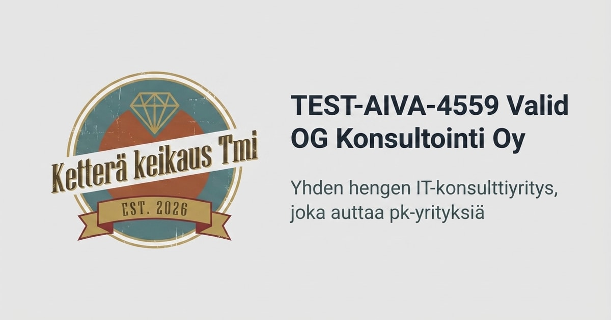 AIVA4559 Retest OG Konsultointi Oy